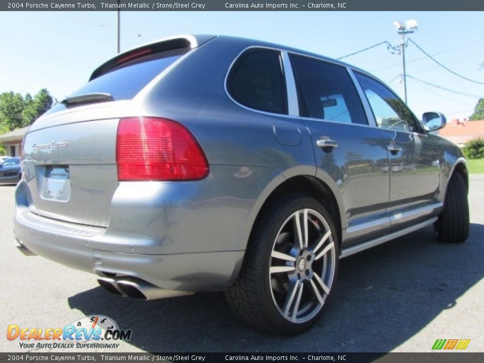 2004 Porsche Cayenne Turbo Titanium Metallic / Stone/Steel Grey Photo #10