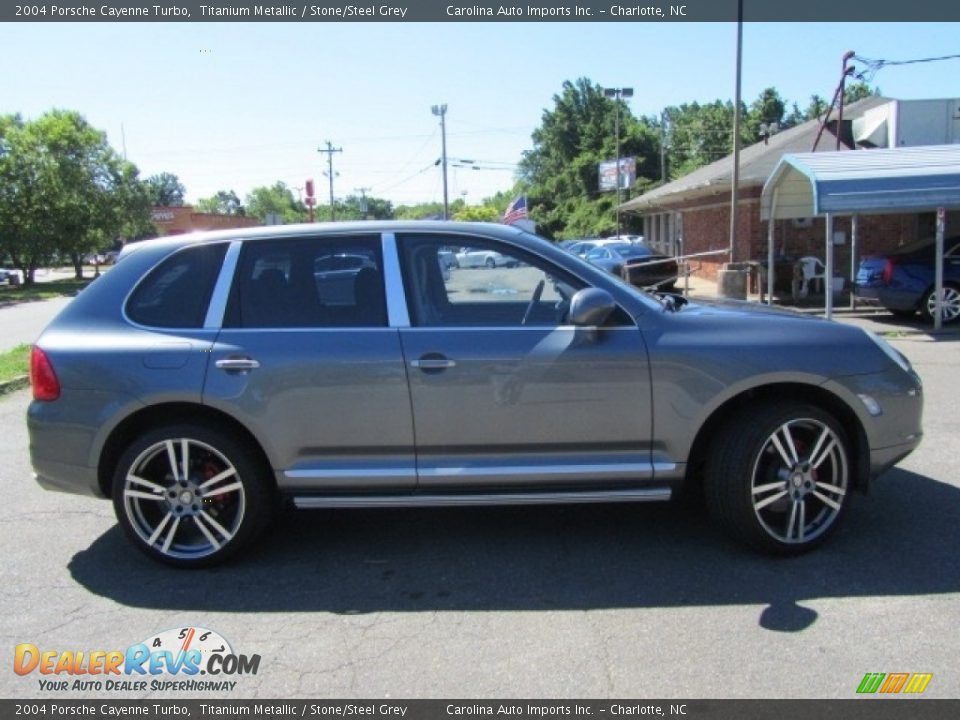 2004 Porsche Cayenne Turbo Titanium Metallic / Stone/Steel Grey Photo #11