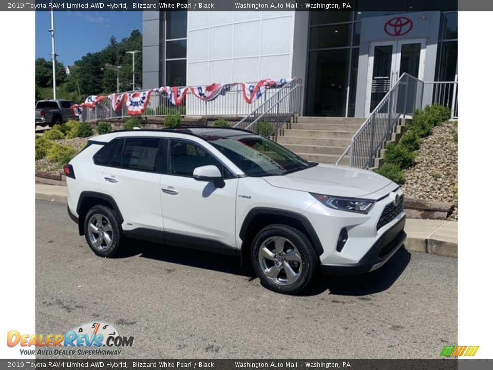 Blizzard White Pearl 2019 Toyota RAV4 Limited AWD Hybrid Photo #1