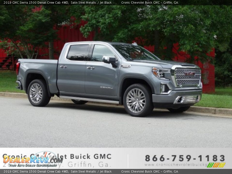 2019 GMC Sierra 1500 Denali Crew Cab 4WD Satin Steel Metallic / Jet Black Photo #1