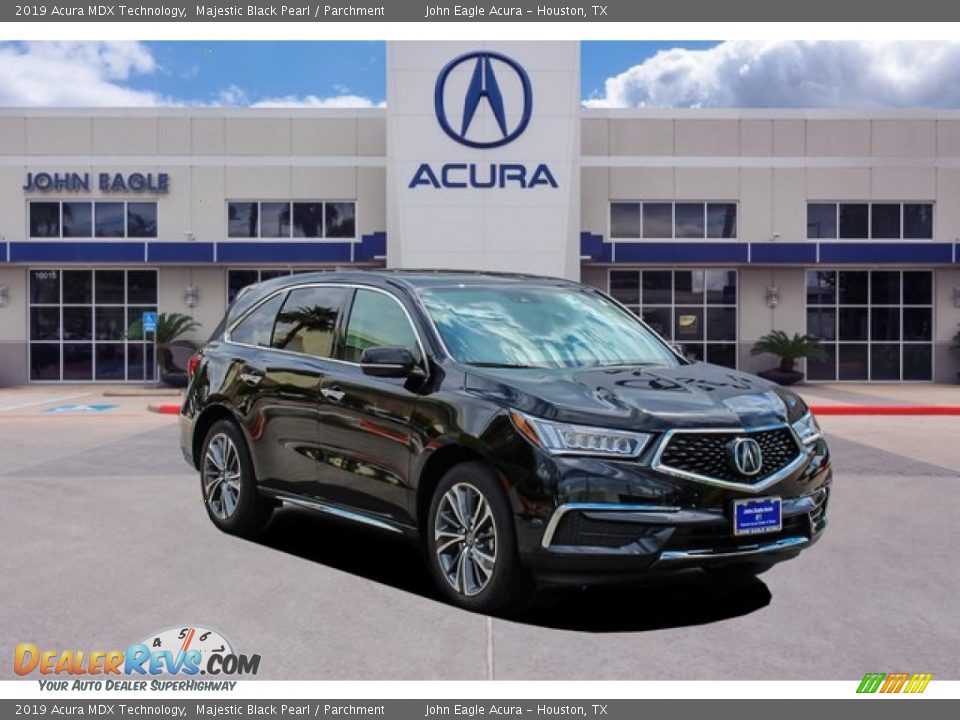 2019 Acura MDX Technology Majestic Black Pearl / Parchment Photo #1