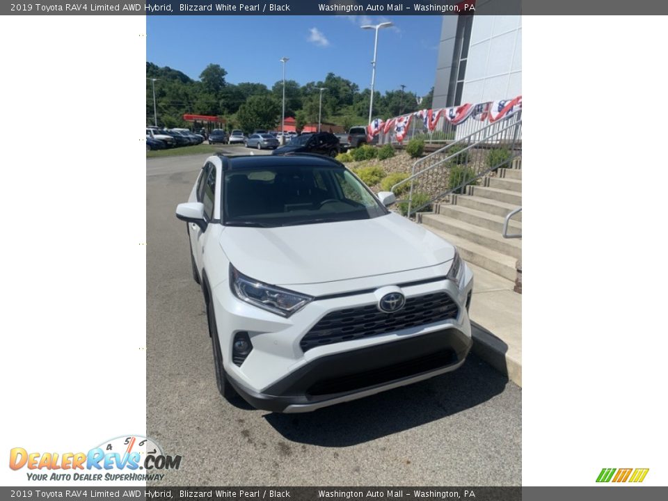 2019 Toyota RAV4 Limited AWD Hybrid Blizzard White Pearl / Black Photo #2