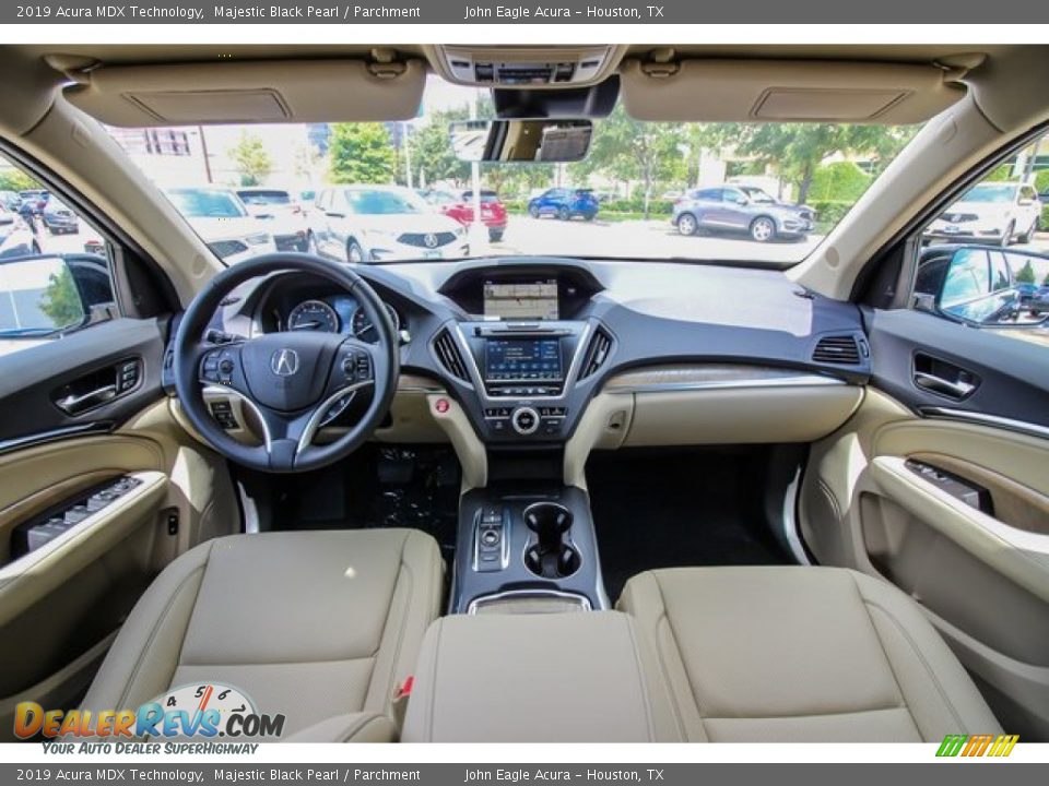 2019 Acura MDX Technology Majestic Black Pearl / Parchment Photo #9