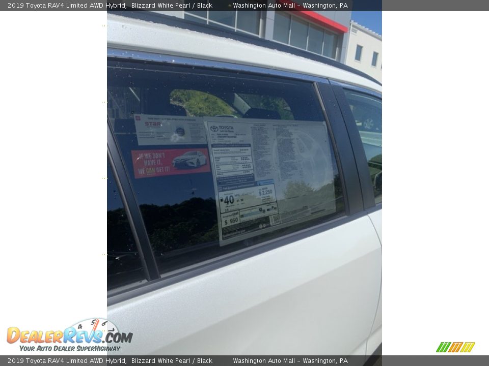 2019 Toyota RAV4 Limited AWD Hybrid Blizzard White Pearl / Black Photo #26