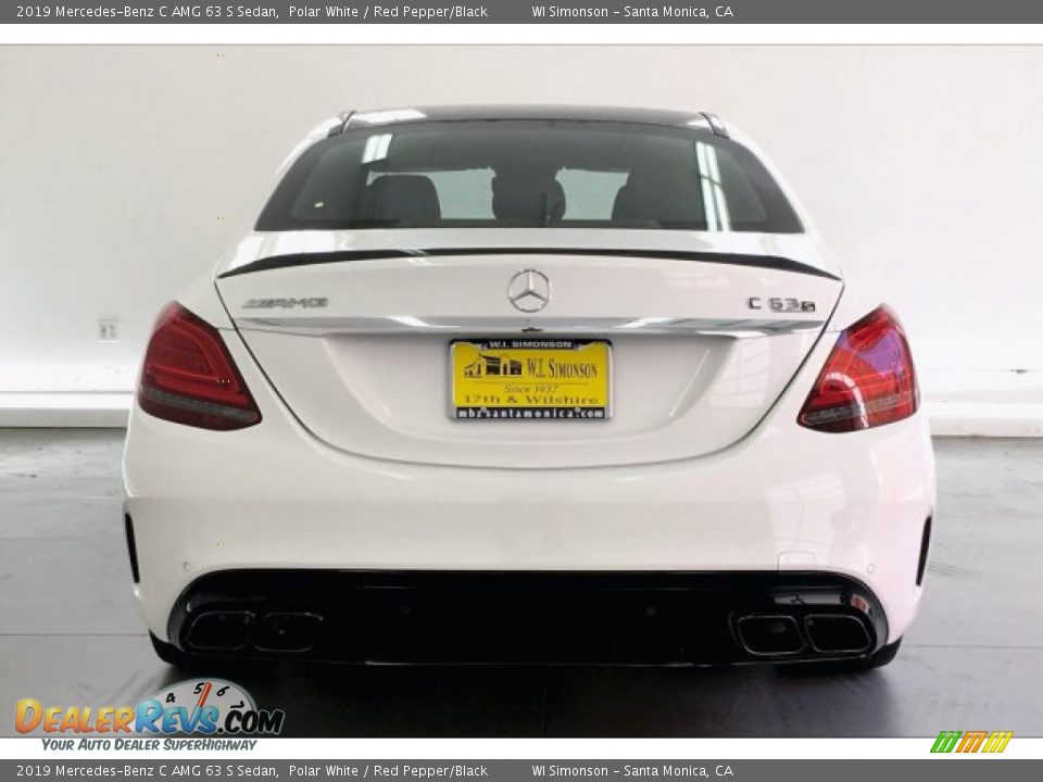 2019 Mercedes-Benz C AMG 63 S Sedan Polar White / Red Pepper/Black Photo #3