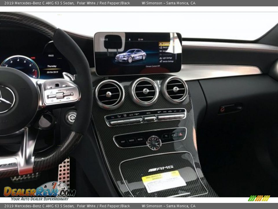 2019 Mercedes-Benz C AMG 63 S Sedan Polar White / Red Pepper/Black Photo #6