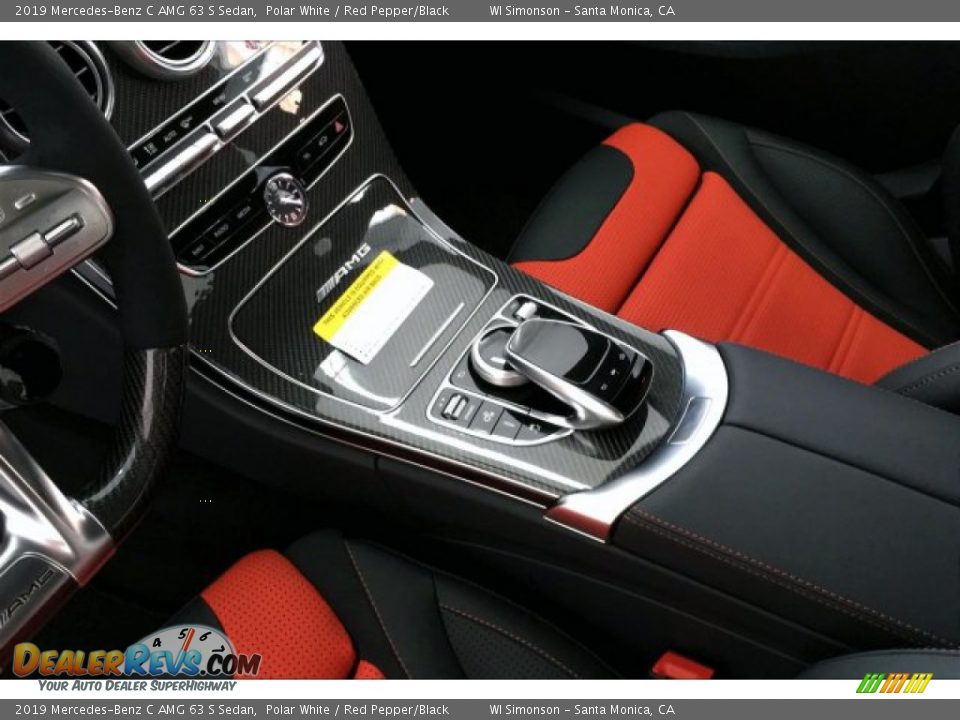 2019 Mercedes-Benz C AMG 63 S Sedan Polar White / Red Pepper/Black Photo #7