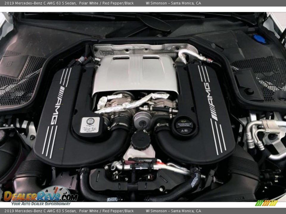 2019 Mercedes-Benz C AMG 63 S Sedan Polar White / Red Pepper/Black Photo #8