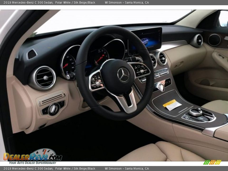 2019 Mercedes-Benz C 300 Sedan Polar White / Silk Beige/Black Photo #4