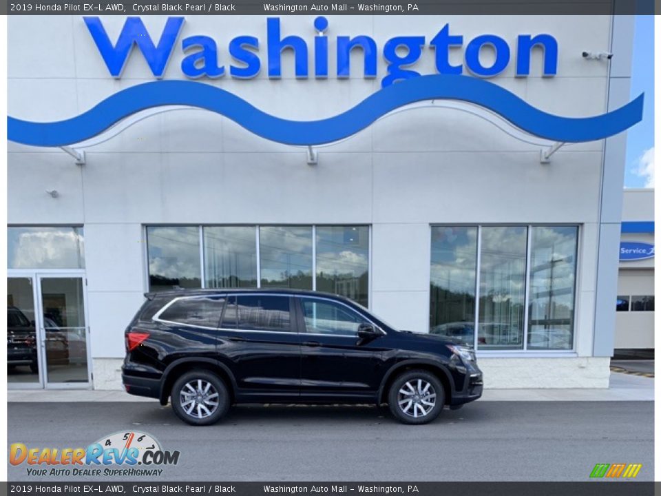 2019 Honda Pilot EX-L AWD Crystal Black Pearl / Black Photo #1