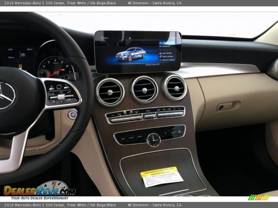 2019 Mercedes-Benz C 300 Sedan Polar White / Silk Beige/Black Photo #6