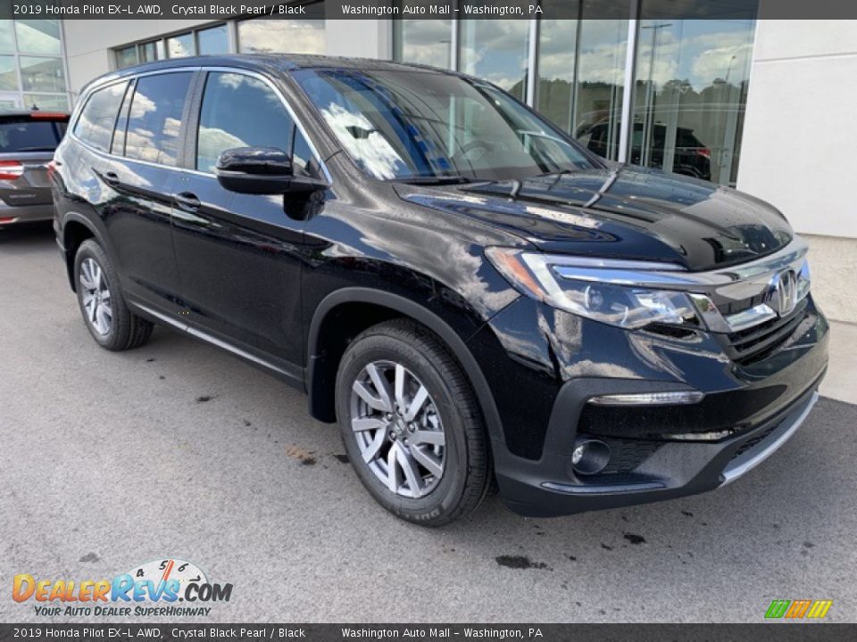 2019 Honda Pilot EX-L AWD Crystal Black Pearl / Black Photo #2