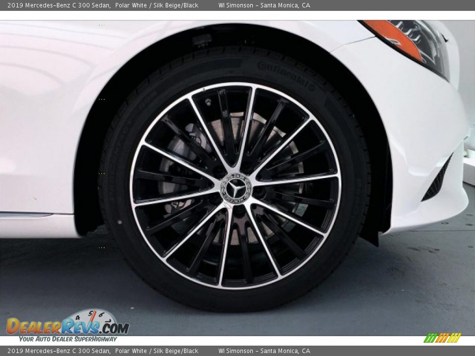2019 Mercedes-Benz C 300 Sedan Polar White / Silk Beige/Black Photo #9