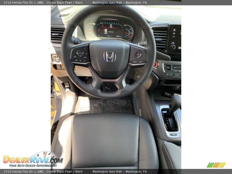 2019 Honda Pilot EX-L AWD Crystal Black Pearl / Black Photo #13