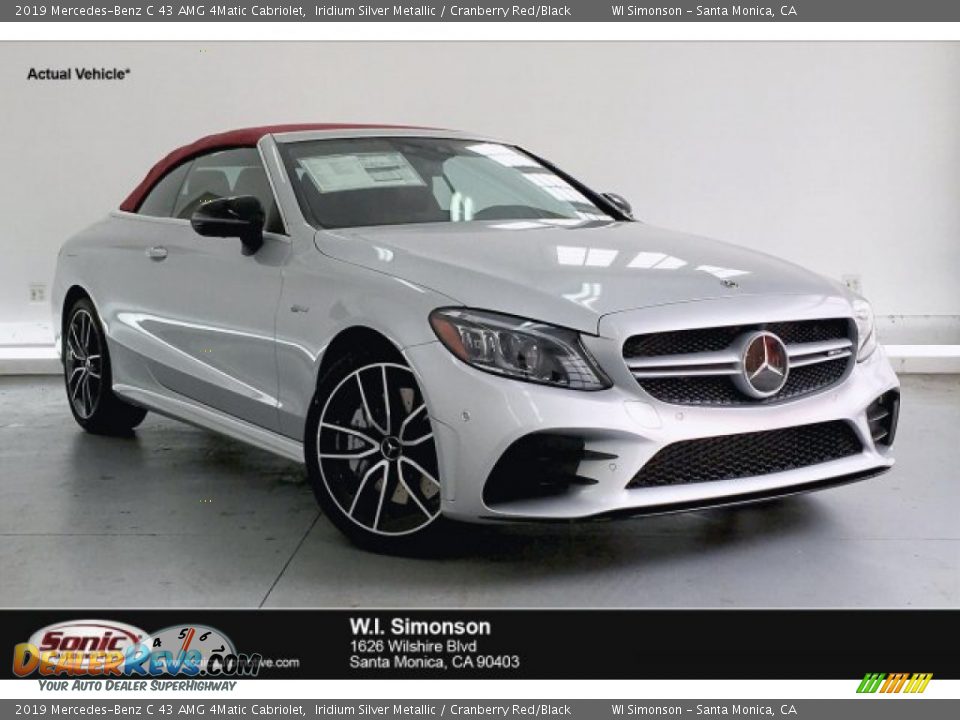 2019 Mercedes-Benz C 43 AMG 4Matic Cabriolet Iridium Silver Metallic / Cranberry Red/Black Photo #1
