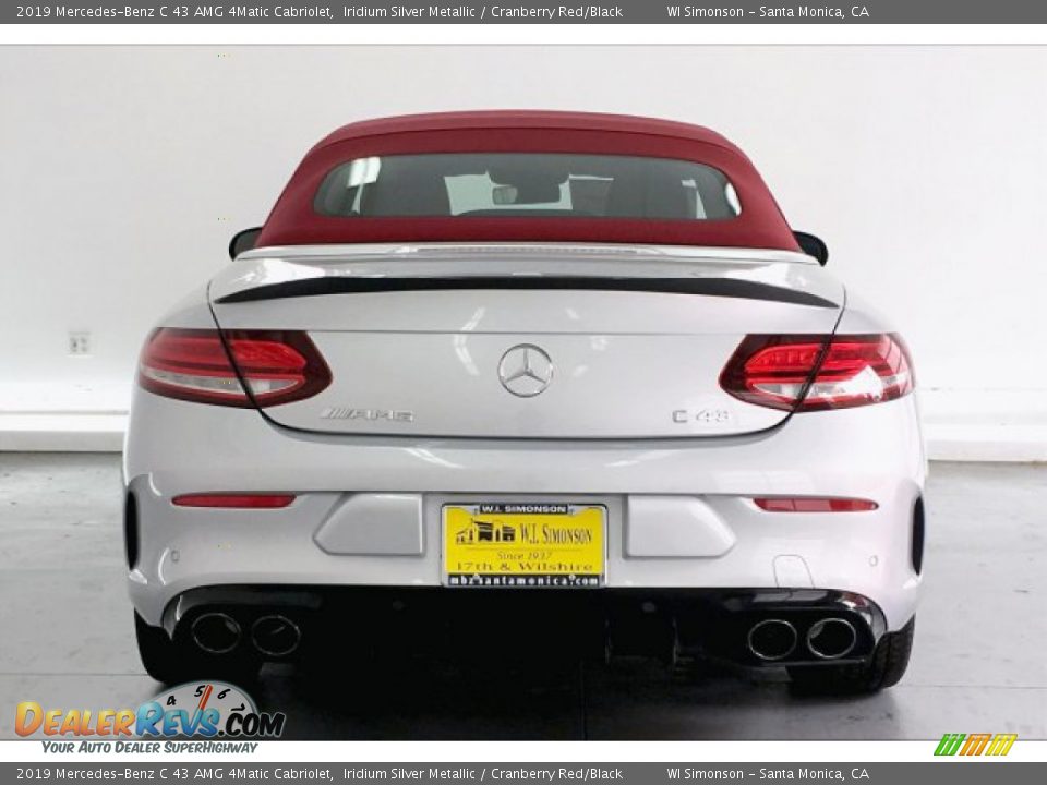 2019 Mercedes-Benz C 43 AMG 4Matic Cabriolet Iridium Silver Metallic / Cranberry Red/Black Photo #3