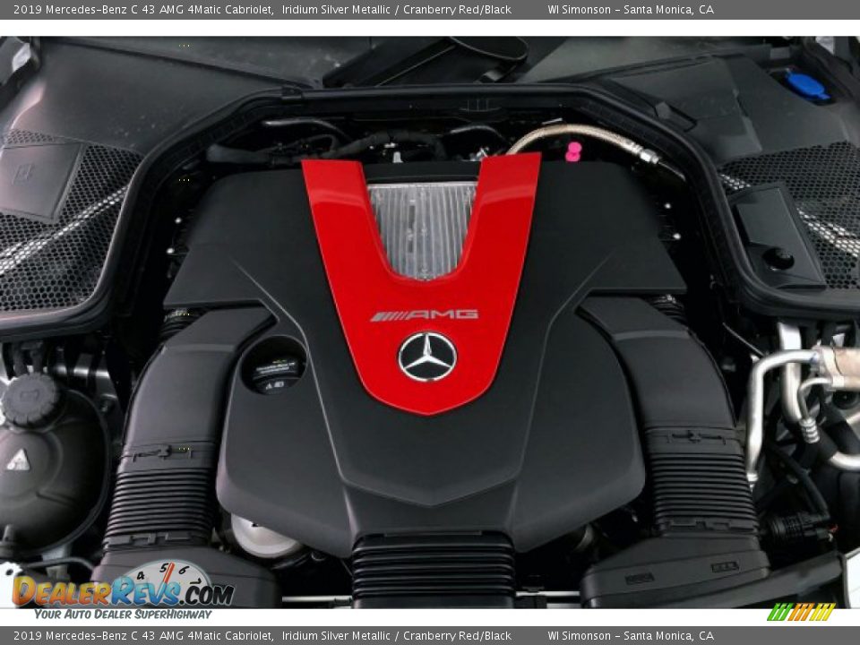 2019 Mercedes-Benz C 43 AMG 4Matic Cabriolet Iridium Silver Metallic / Cranberry Red/Black Photo #8