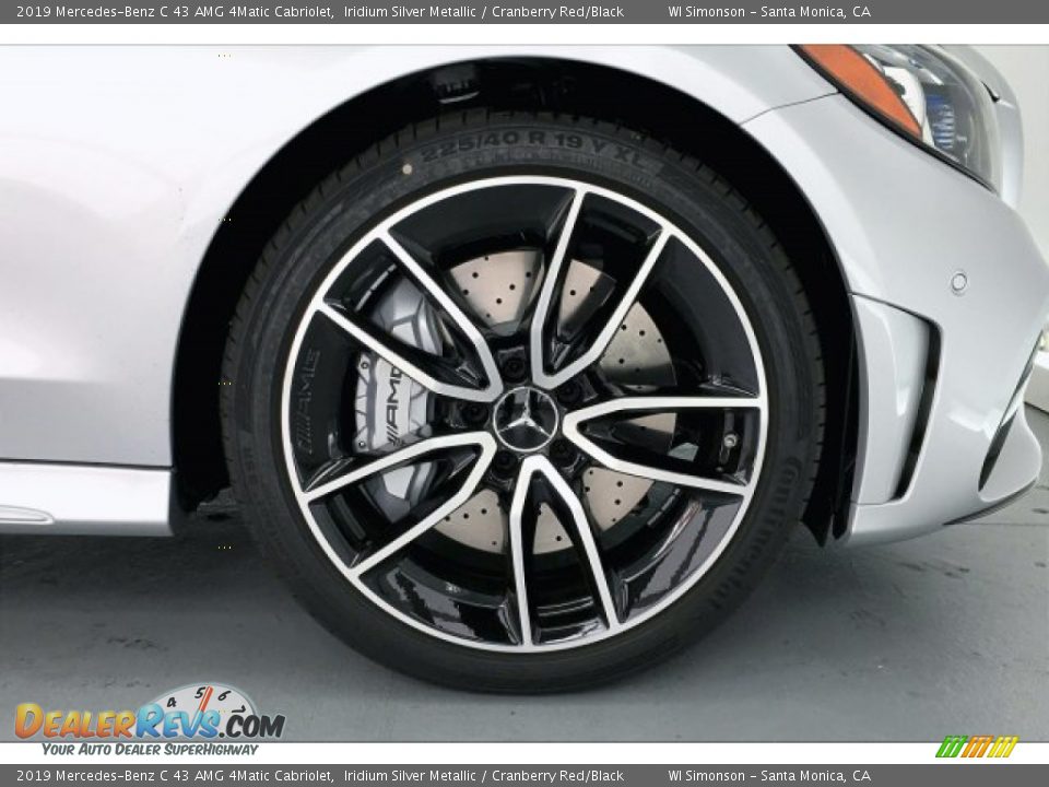 2019 Mercedes-Benz C 43 AMG 4Matic Cabriolet Iridium Silver Metallic / Cranberry Red/Black Photo #9