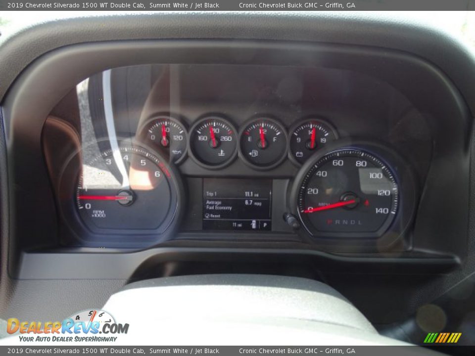 2019 Chevrolet Silverado 1500 WT Double Cab Summit White / Jet Black Photo #17