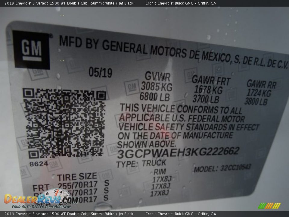 2019 Chevrolet Silverado 1500 WT Double Cab Summit White / Jet Black Photo #27