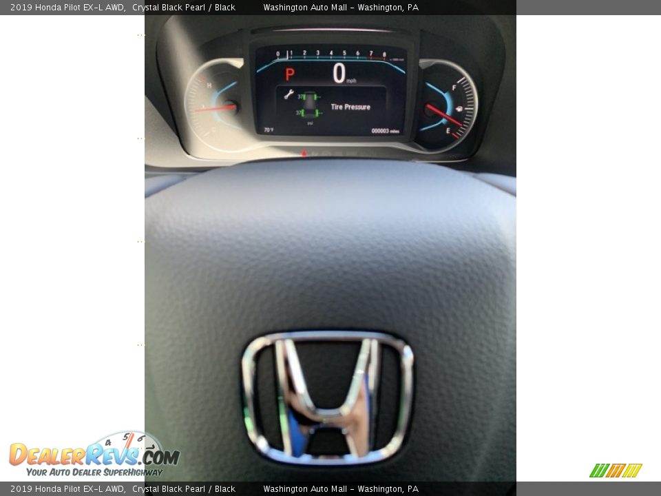 2019 Honda Pilot EX-L AWD Crystal Black Pearl / Black Photo #35