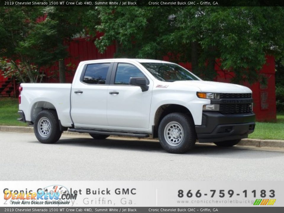 2019 Chevrolet Silverado 1500 WT Crew Cab 4WD Summit White / Jet Black Photo #1