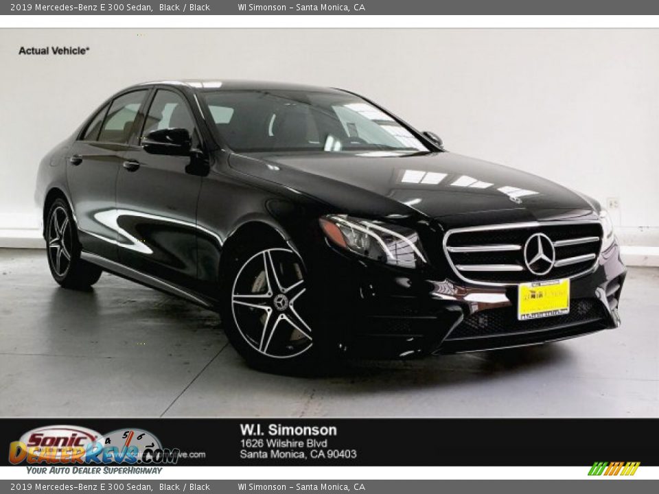 2019 Mercedes-Benz E 300 Sedan Black / Black Photo #1