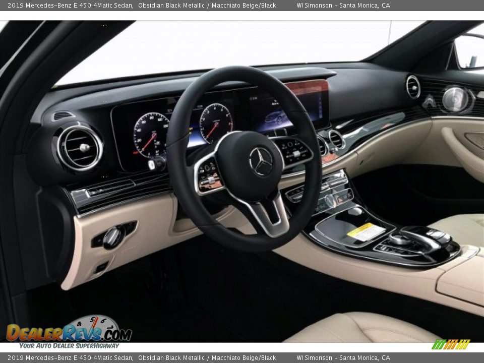 2019 Mercedes-Benz E 450 4Matic Sedan Obsidian Black Metallic / Macchiato Beige/Black Photo #4