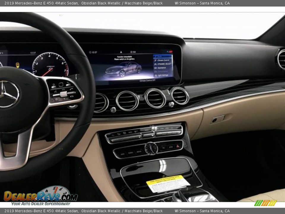 2019 Mercedes-Benz E 450 4Matic Sedan Obsidian Black Metallic / Macchiato Beige/Black Photo #6