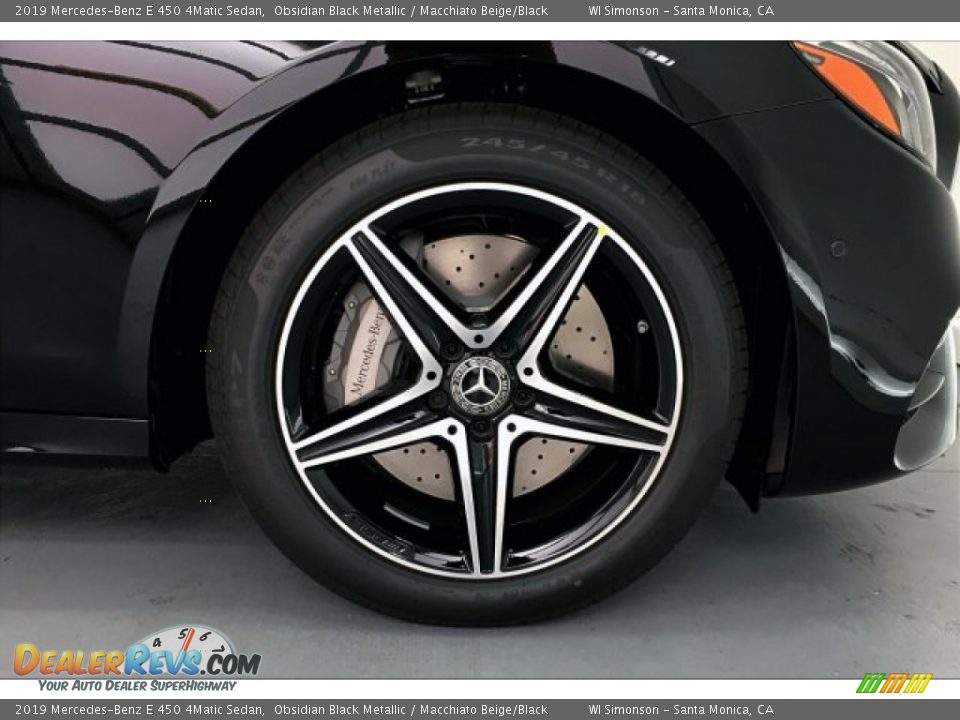 2019 Mercedes-Benz E 450 4Matic Sedan Obsidian Black Metallic / Macchiato Beige/Black Photo #9