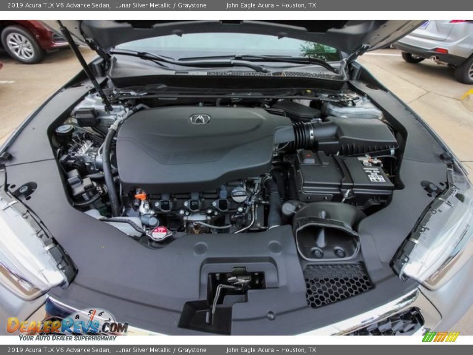 2019 Acura TLX V6 Advance Sedan Lunar Silver Metallic / Graystone Photo #24