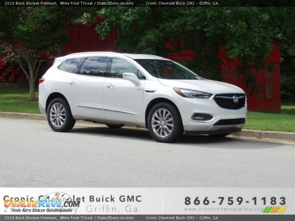 2019 Buick Enclave Premium White Frost Tricoat / Shale/Ebony Accents Photo #1