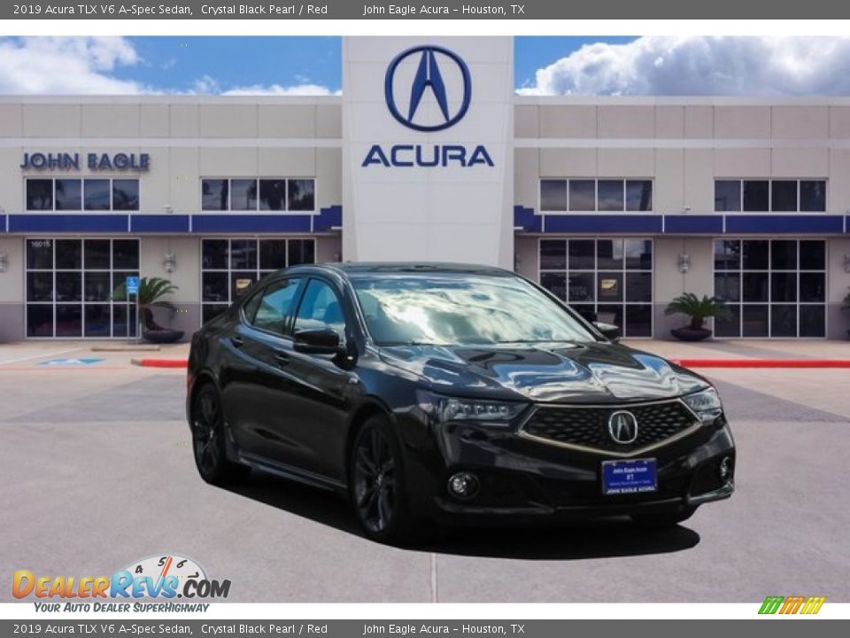 2019 Acura TLX V6 A-Spec Sedan Crystal Black Pearl / Red Photo #1