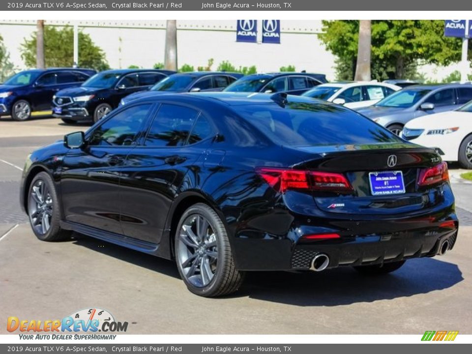 2019 Acura TLX V6 A-Spec Sedan Crystal Black Pearl / Red Photo #5