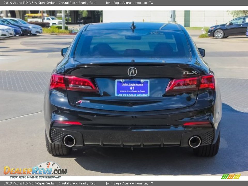 2019 Acura TLX V6 A-Spec Sedan Crystal Black Pearl / Red Photo #6