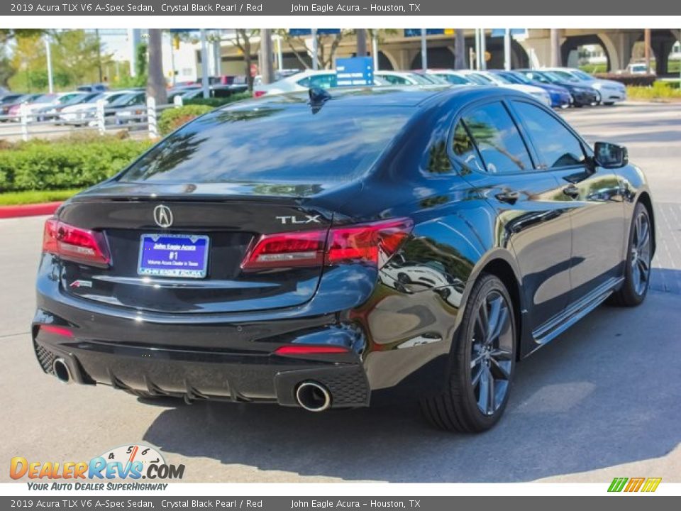 2019 Acura TLX V6 A-Spec Sedan Crystal Black Pearl / Red Photo #7