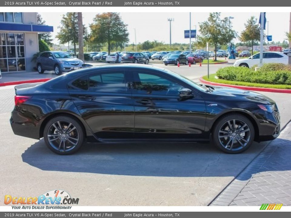 2019 Acura TLX V6 A-Spec Sedan Crystal Black Pearl / Red Photo #8