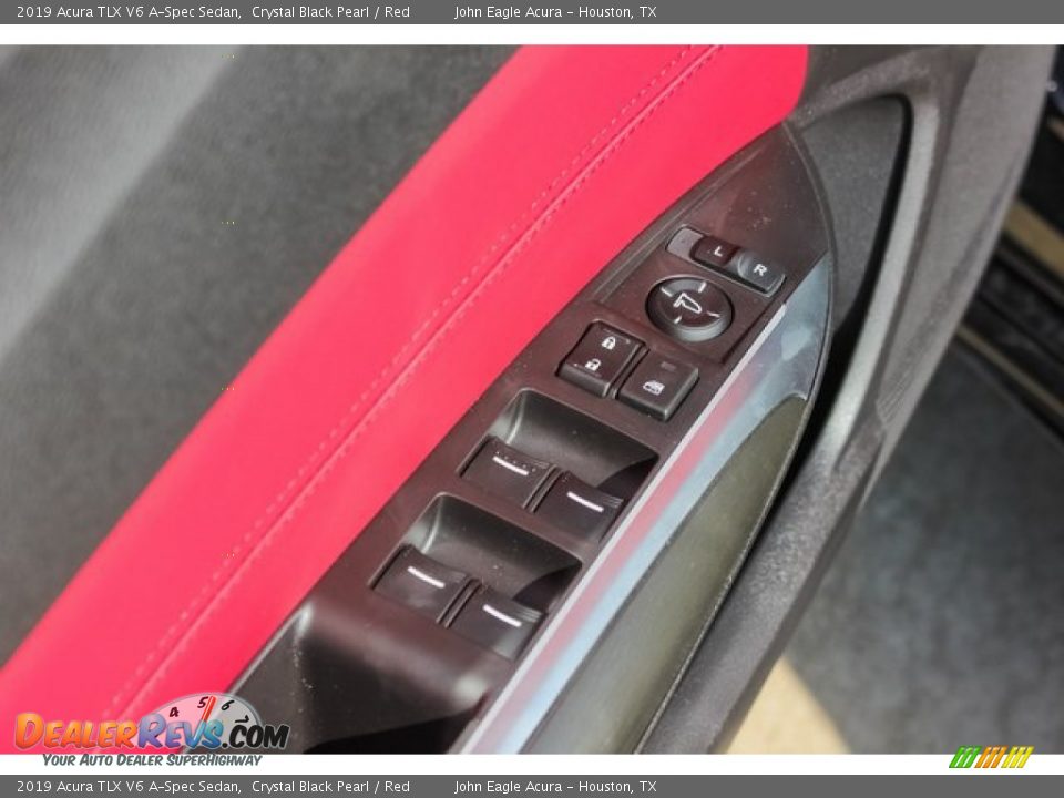 2019 Acura TLX V6 A-Spec Sedan Crystal Black Pearl / Red Photo #13
