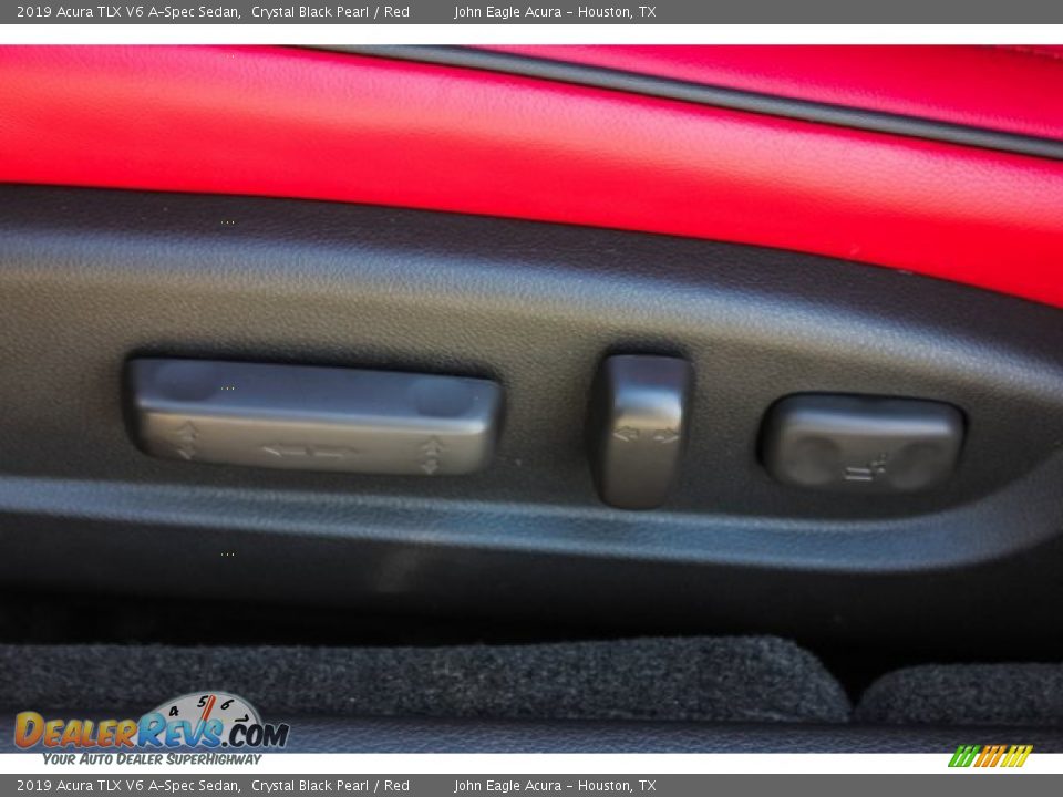 2019 Acura TLX V6 A-Spec Sedan Crystal Black Pearl / Red Photo #14