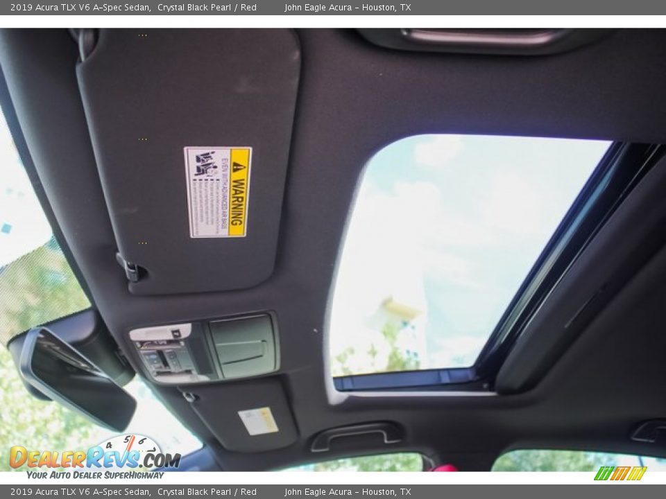 2019 Acura TLX V6 A-Spec Sedan Crystal Black Pearl / Red Photo #15