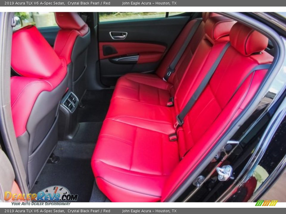 2019 Acura TLX V6 A-Spec Sedan Crystal Black Pearl / Red Photo #18