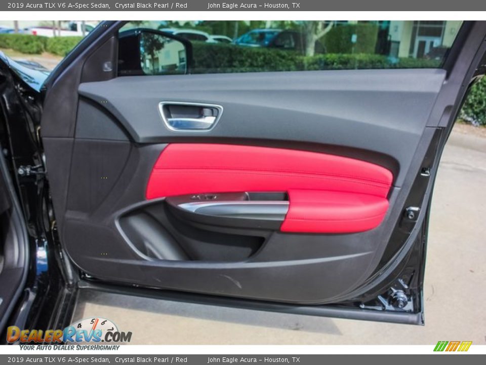 2019 Acura TLX V6 A-Spec Sedan Crystal Black Pearl / Red Photo #21