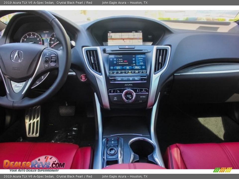 2019 Acura TLX V6 A-Spec Sedan Crystal Black Pearl / Red Photo #26
