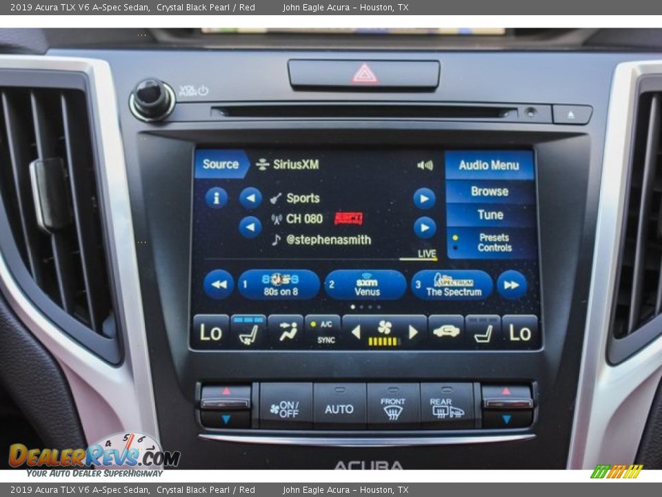 2019 Acura TLX V6 A-Spec Sedan Crystal Black Pearl / Red Photo #28