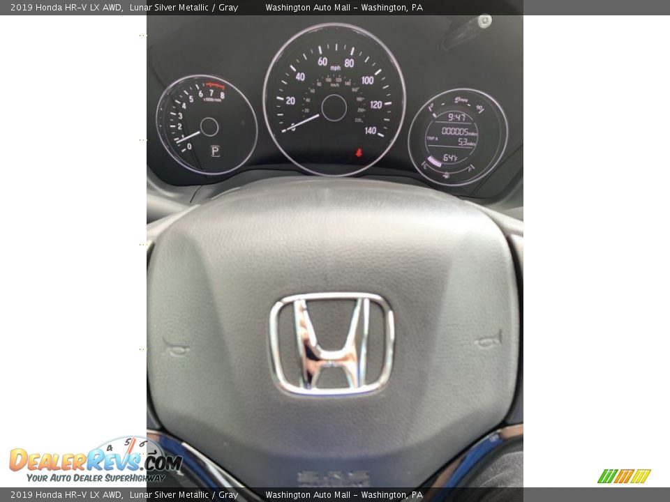 2019 Honda HR-V LX AWD Lunar Silver Metallic / Gray Photo #30