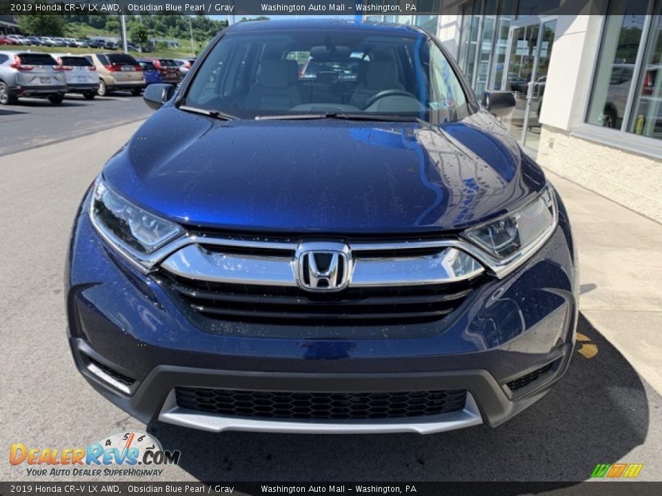 2019 Honda CR-V LX AWD Obsidian Blue Pearl / Gray Photo #3