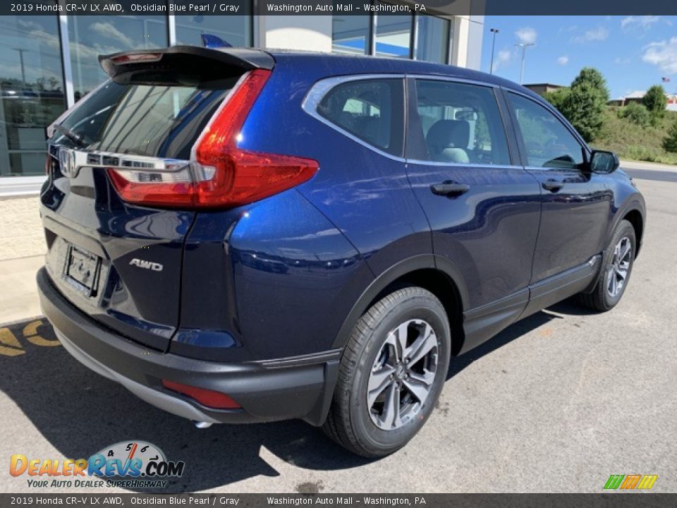 2019 Honda CR-V LX AWD Obsidian Blue Pearl / Gray Photo #7