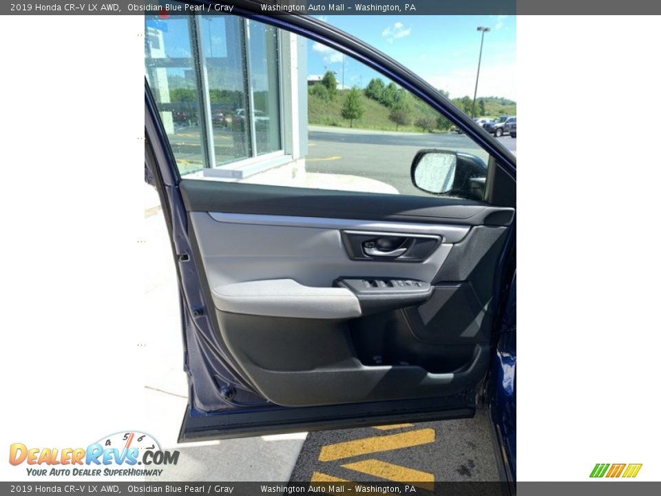 2019 Honda CR-V LX AWD Obsidian Blue Pearl / Gray Photo #10