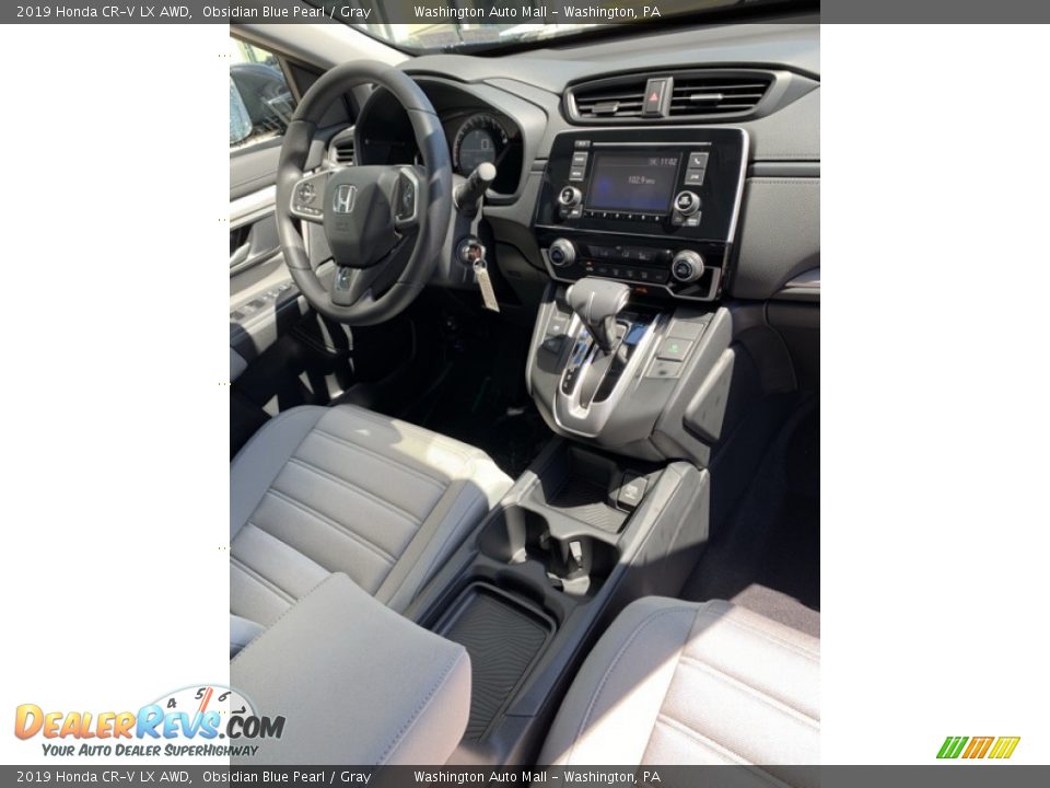 2019 Honda CR-V LX AWD Obsidian Blue Pearl / Gray Photo #28