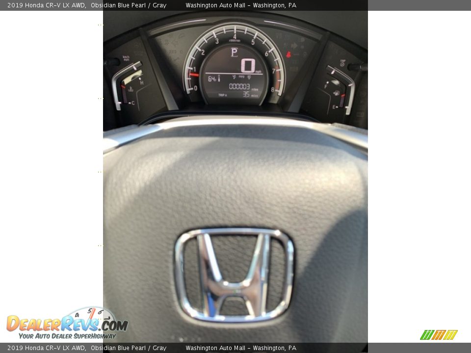 2019 Honda CR-V LX AWD Obsidian Blue Pearl / Gray Photo #30